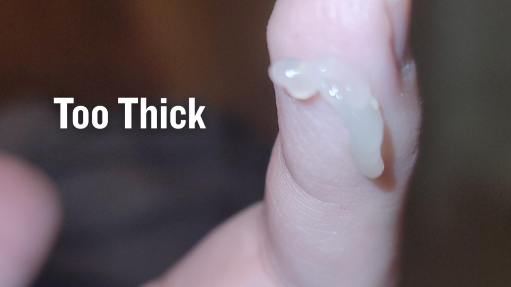 too thick semen